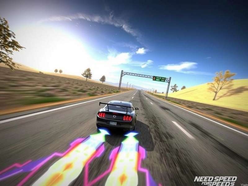 Need for Speed game screenshot showing high-speed night race