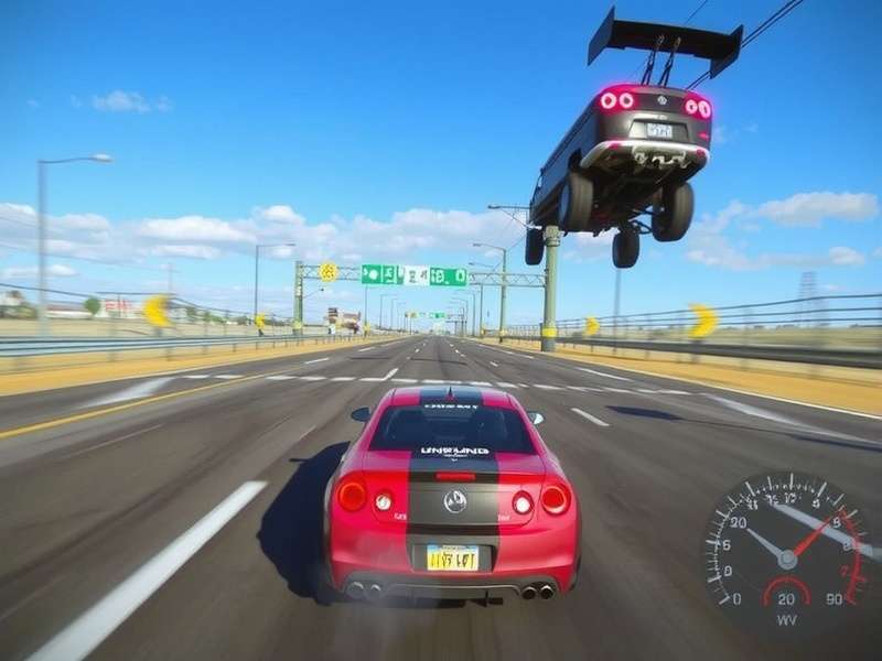 Need for Speed Unbound PC gameplay screenshot showing intense street race at night