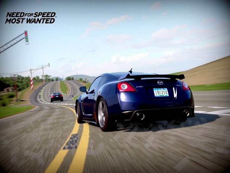 Need for Speed Most Wanted gameplay screenshot featuring the BMW M3 GTR facing off against police