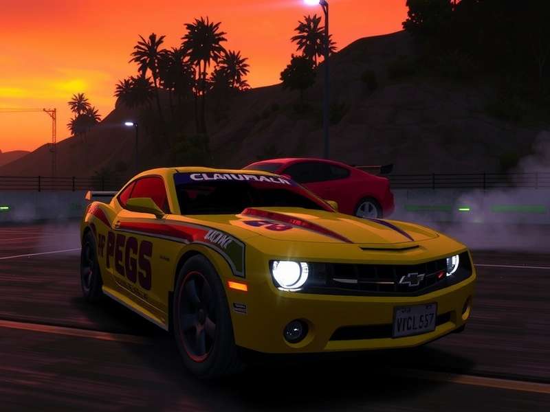Need for Speed Heat with visual mods applied showing enhanced graphics and neon lights