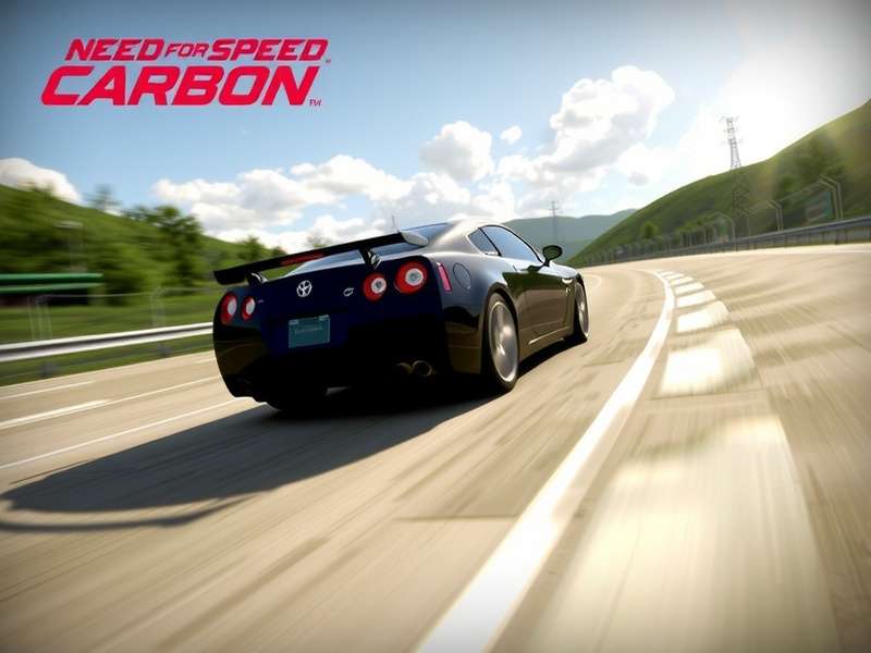 Need for Speed Carbon gameplay screenshot showing canyon duel