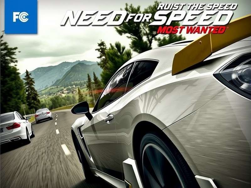 Need for Speed Most Wanted PC gameplay screenshot showing BMW M3 GTR being pursued by police