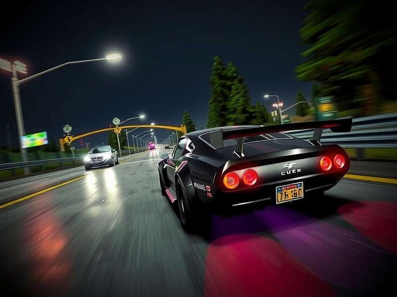 Intense night race in Need for Speed Unbound with custom car