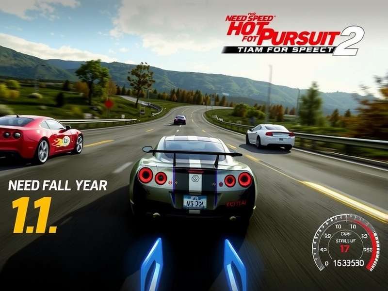 Need for Speed Hot Pursuit 2 PC Gameplay Screenshot showing police chase
