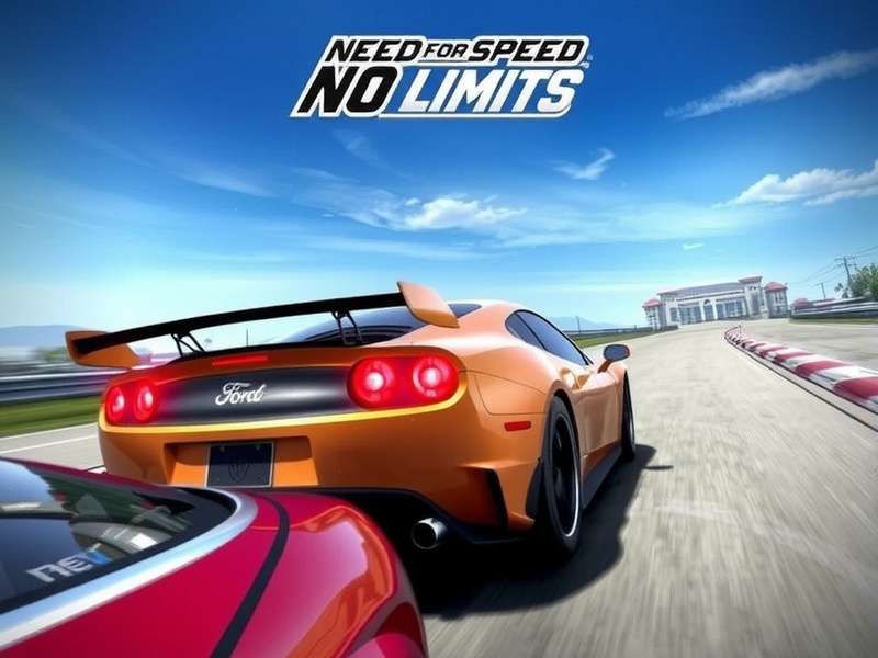 Need for Speed No Limits gameplay screenshot showing high-speed night race