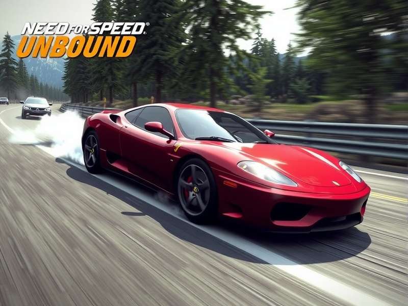 Need for Speed Unbound gameplay screenshot showing custom car in city streets