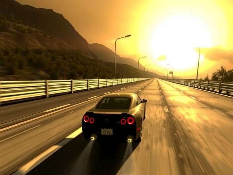 Need for Speed Carbon PS2 gameplay screenshot showing night racing
