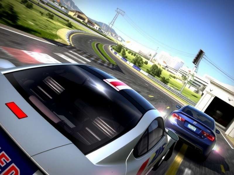 Need for Speed Carbon PC Screenshot showing night racing in Palmont City