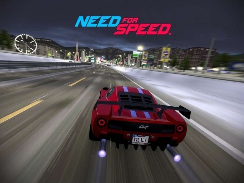 Need for Speed gameplay on Windows 11 showing high-speed racing