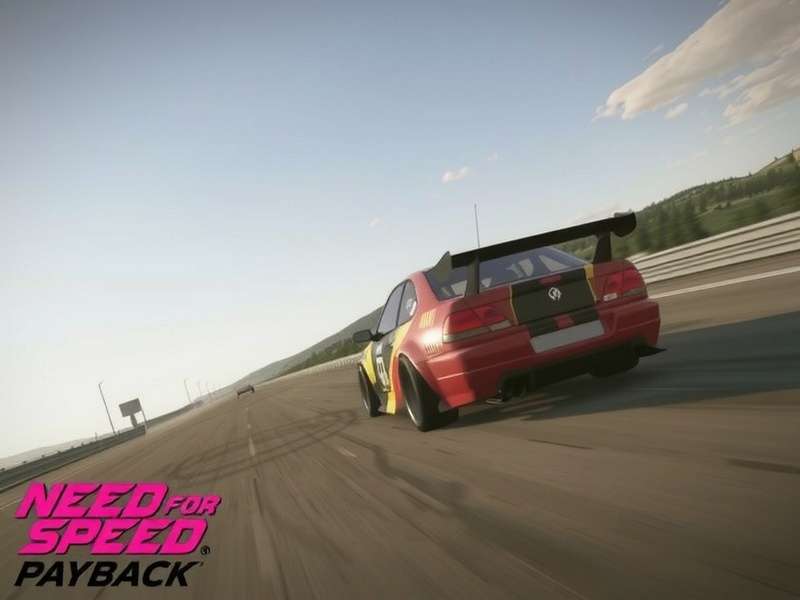 Need For Speed Payback gameplay screenshot showing high-speed cars in Fortune Valley