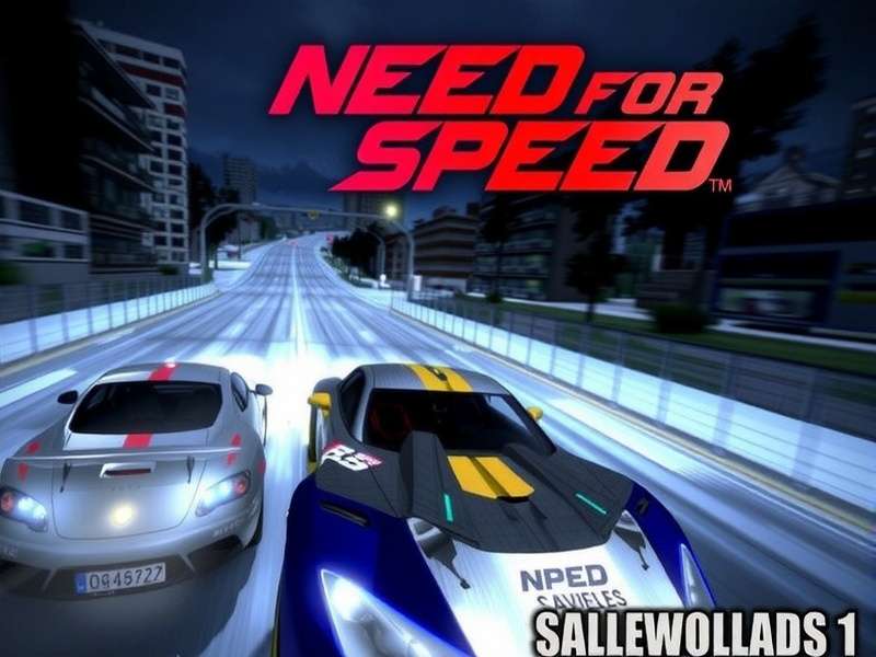 Need for Speed game screenshot showcasing high-speed night racing