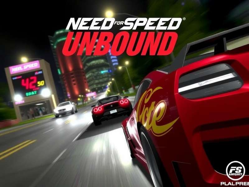 Need for Speed Unbound trailer key visual showing a customized car drifting at night