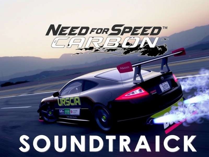 Need for Speed Carbon Official Soundtrack Cover Art featuring glowing neon canyon