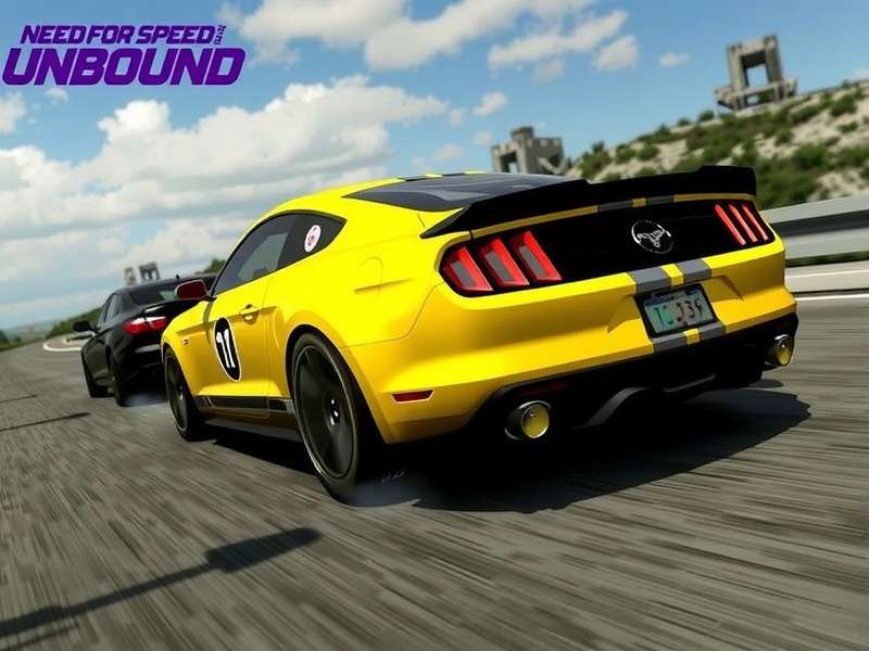 Need for Speed Unbound modified car in garage