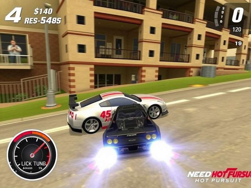 Need for Speed Hot Pursuit game screenshot showing police chase
