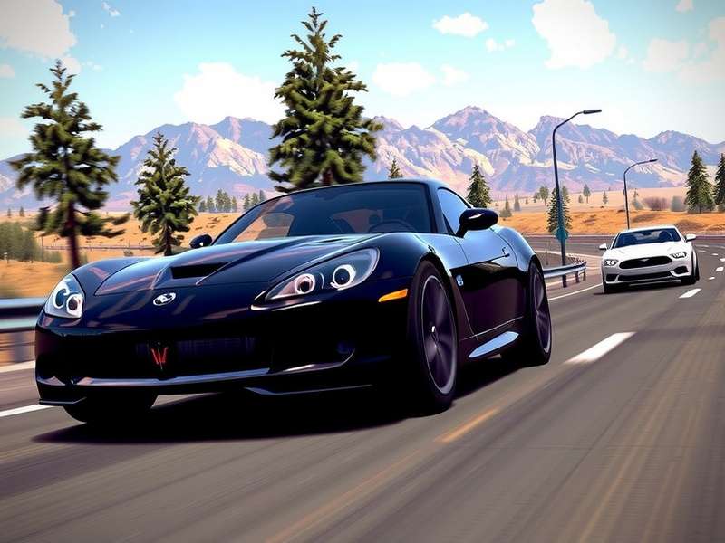 BMW M3 GTR from Need for Speed Most Wanted racing at night