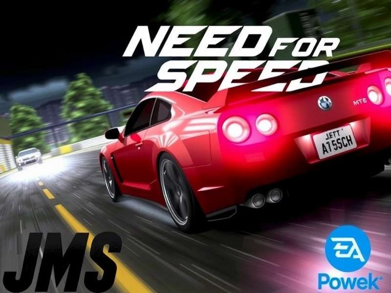 Need for Speed gameplay screenshot featuring high-speed racing at night