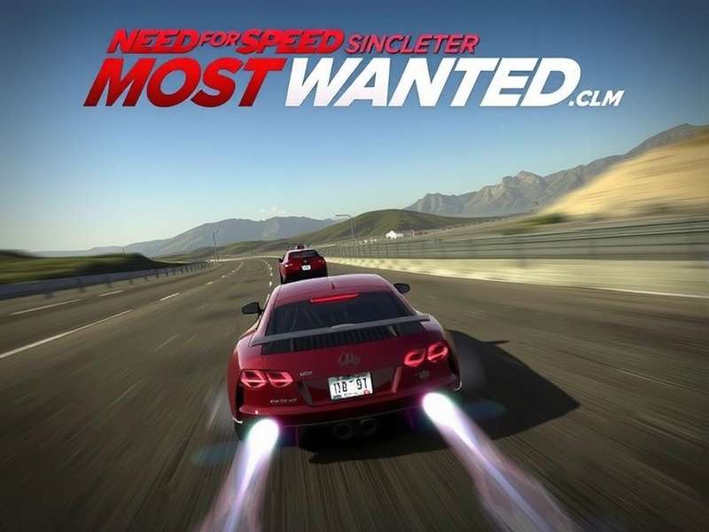 Need For Speed Most Wanted gameplay screenshot showing police chase in Rockport city