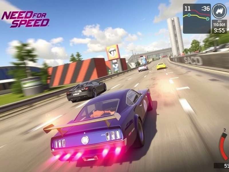 Need For Speed Free gameplay screenshot showing intense street racing action with custom cars