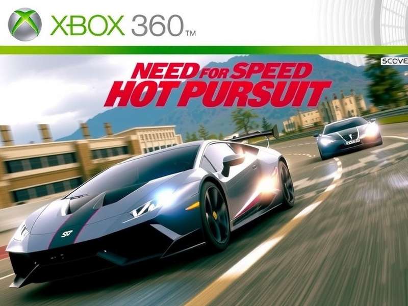 Need For Speed Hot Pursuit Xbox 360 cover art with police chase scene
