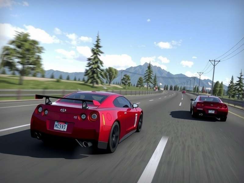 Need For Speed Carbon night street racing scene with sports car