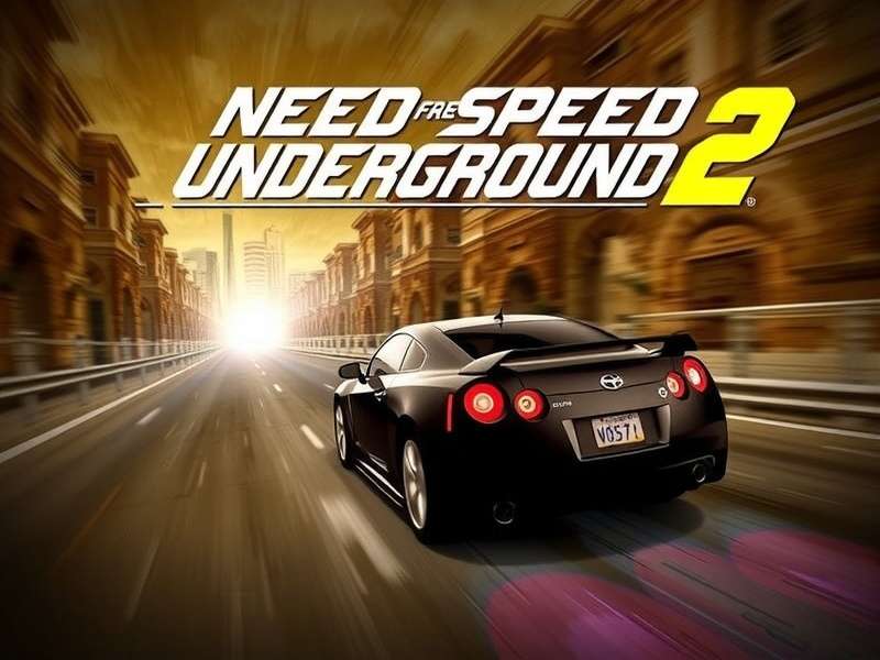 Need For Speed Underground 2 night street racing scene with customized cars
