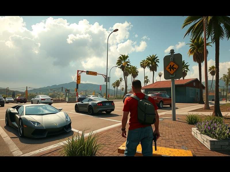 Need for Speed Most Wanted Fairhaven City skyline at sunset with iconic BMW M3 GTR