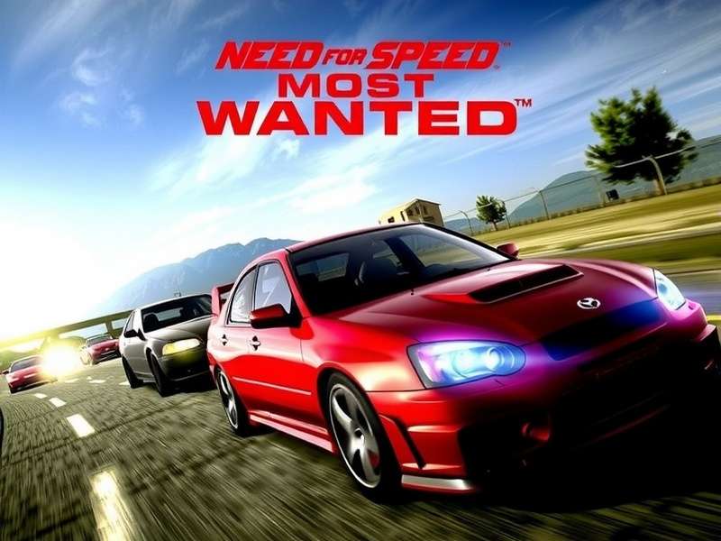 Need For Speed Most Wanted free download cover art featuring the iconic BMW M3 GTR