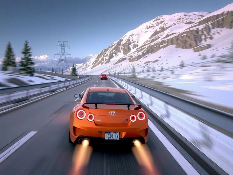 Need For Speed Mobile gameplay screenshot showing a high-speed race on Marine Drive circuit at night with neon lights